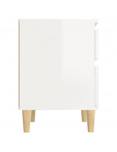 Comodino Bianco Lucido 40x35x50 cm