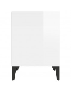 Comodino Bianco Lucido 40x35x50 cm