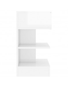 Comodino Bianco Lucido 40x35x65 cm in Truciolato