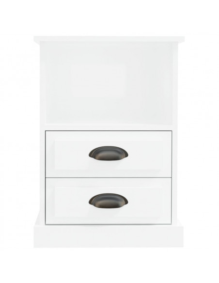 Comodino Bianco Lucido 43x36x60 cm