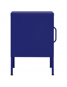 Comodino Blu Marino 35x35x51 cm in Acciaio
