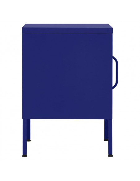Comodino Blu Marino 35x35x51 cm in Acciaio