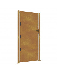 Cancello da Giardino 105x205 cm in Acciaio Corten 2