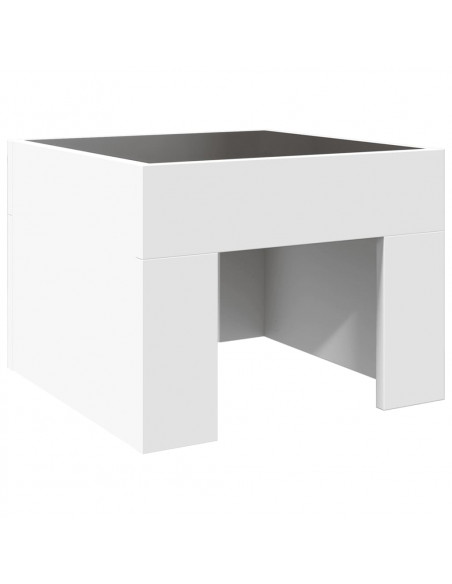 Comodino con LED Infinity Bianco 40x40x30 cm
