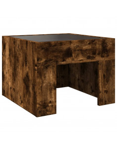 Comodino con LED Infinity Rovere Fumo 40x40x30 cm