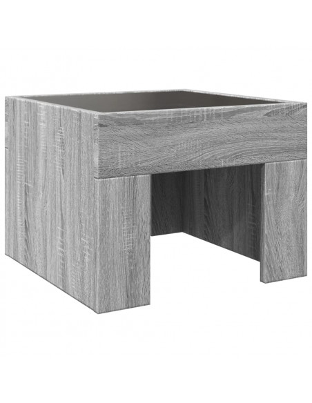 Comodino con LED Infinity Rovere Sonoma 40x40x30 cm