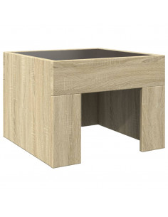 Comodino con LED Infinity Rovere Sonoma 40x40x30 cm