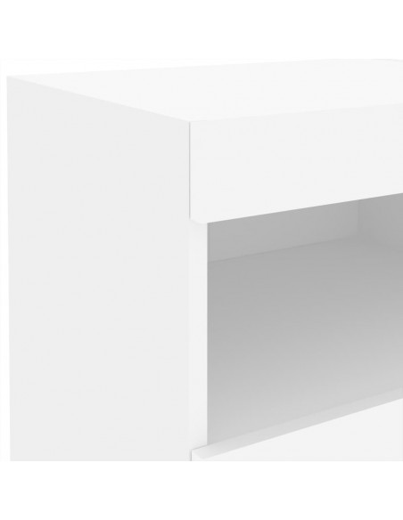 Comodino con Luci LED Bianco 50x40x45 cm