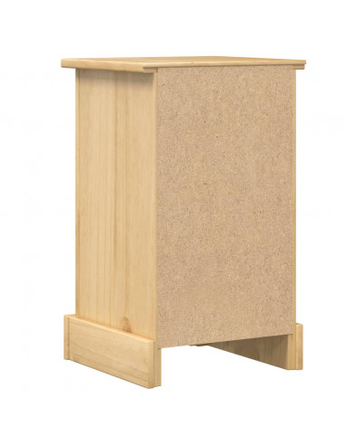 Comodino Corona 35x32,5x58 cm in Legno Massello di Pino