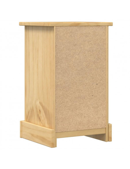 Comodino Corona 35x32,5x58 cm in Legno Massello di Pino