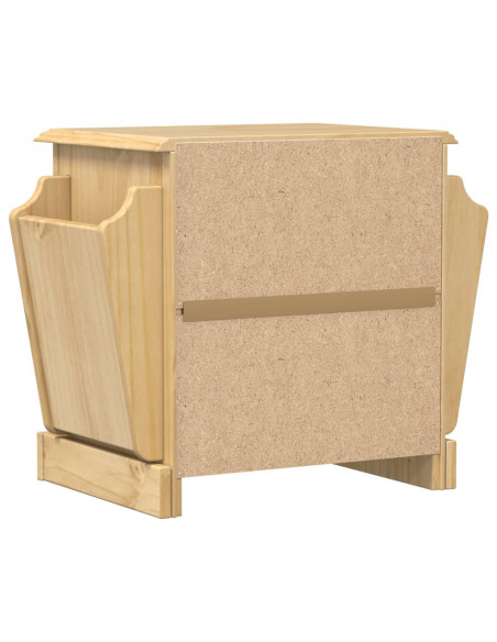 Comodino Corona 45x35x47,5 cm in Legno Massello di Pino