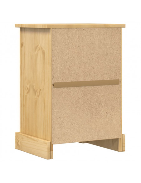 Comodino Corona 45x35x64 cm in Legno Massello di Pino