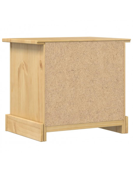 Comodino Corona 53x39x50 cm in Legno Massello di Pino