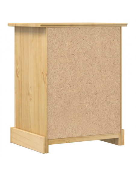 Comodino Corona 53x39x66 cm in Legno Massello di Pino