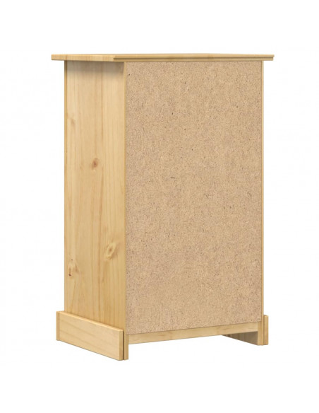 Comodino Corona 53x39x84 cm in Legno Massello di Pino