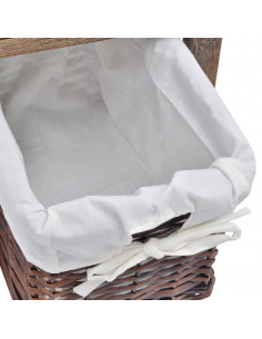 Comodino da Notte Set 2 pz in Legno Marrone