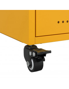 Comodino Giallo Senape 36x39x43,5 cm in Acciaio