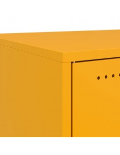 Comodino Giallo Senape 36x39x43,5 cm in Acciaio