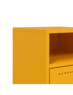 Comodino Giallo Senape 36x39x59 cm in Acciaio