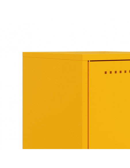 Comodino Giallo Senape 36x39x60,5 cm in Acciaio