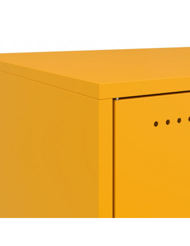 Comodino Giallo Senape 36x39x78 cm in Acciaio