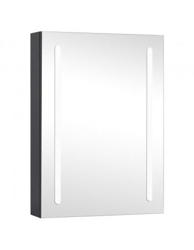 Armadietto Bagno con Specchio e LED 50x13x70 cm