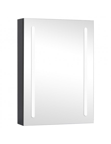 Armadietto Bagno con Specchio e LED 50x13x70 cm