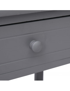 Comodino Grigio 40x29x42 cm in Legno di Paulonia