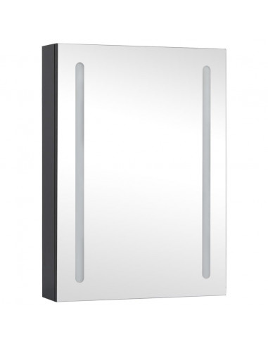 Armadietto Bagno con Specchio e LED 50x13x70 cm