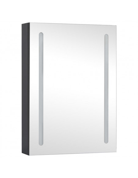 Armadietto Bagno con Specchio e LED 50x13x70 cm