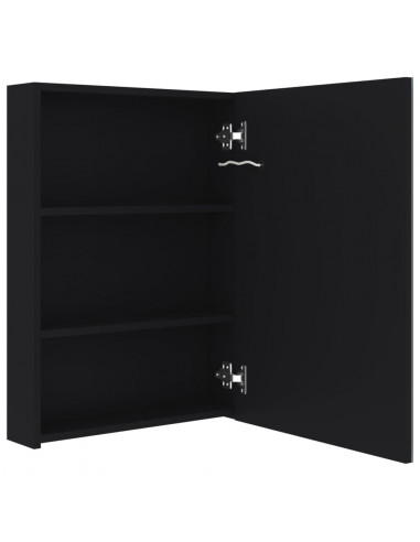 Armadietto Bagno con Specchio e LED 50x13x70 cm