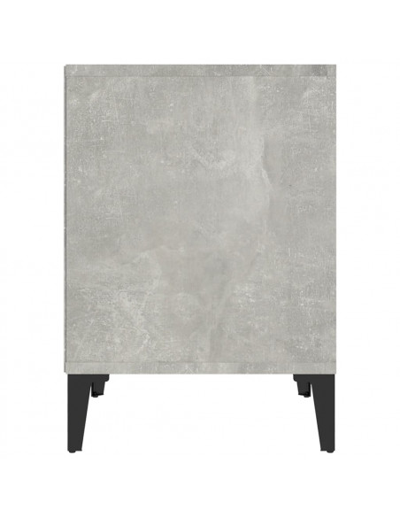Comodino Grigio Cemento 40x35x50 cm