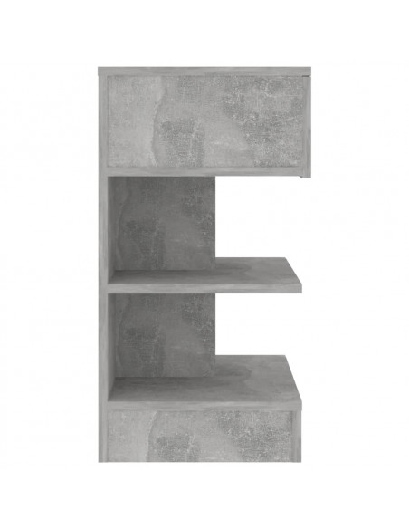 Comodino Grigio Cemento 40x35x65 cm in Truciolato