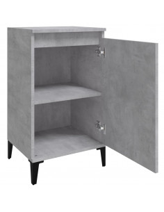 Comodino Grigio Cemento 40x35x70 cm in Legno Multistrato