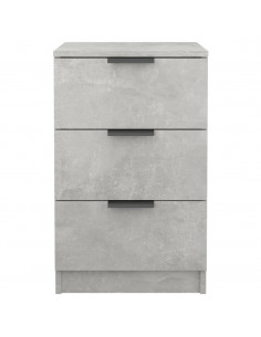 Comodino Grigio Cemento 40x36x65 cm