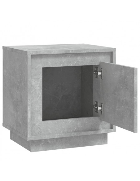 Comodino Grigio Cemento 44x35x45 cm in Legno Multistrato