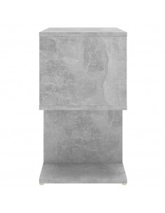Comodino Grigio Cemento 50x30x51,5 cm in Legno Multistrato