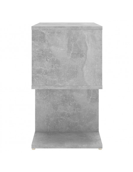 Comodino Grigio Cemento 50x30x51,5 cm in Legno Multistrato