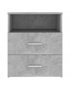 Comodino Grigio Cemento 50x32x60 cm