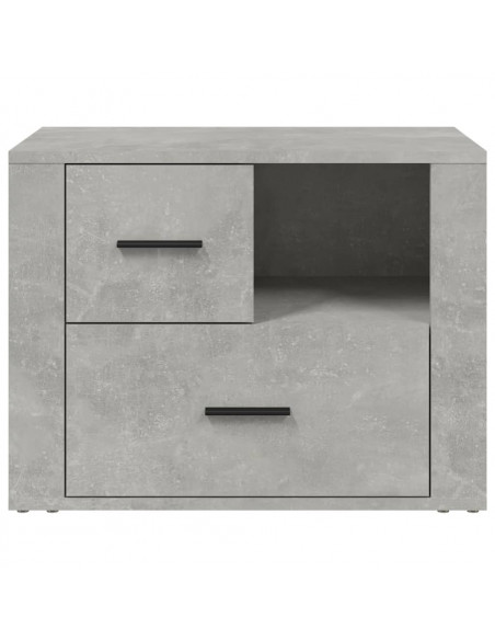 Comodino Grigio Cemento 60x36x45 cm in Legno Multistrato