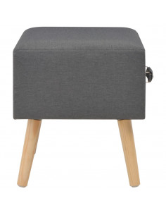 Comodino Grigio Scuro 40x35x40 cm in Tessuto