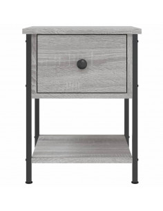 Comodino Grigio Sonoma 34x35,5x45 cm in Legno Multistrato