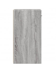 Comodino Grigio Sonoma 35x34x65 cm in Legno Multistrato