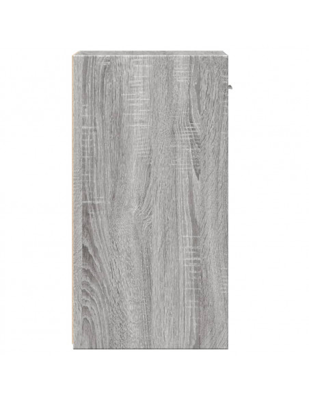 Comodino Grigio Sonoma 35x34x65 cm in Legno Multistrato