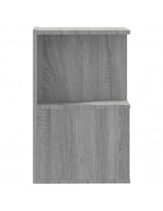 Comodino Grigio Sonoma 35x35x55 cm in Legno Multistrato
