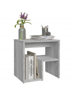 Comodino Grigio Sonoma 40x30x40 cm in Legno Multistrato