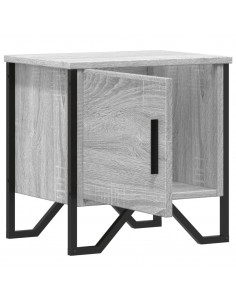 Comodino Grigio Sonoma 40x30x40 cm in Truciolato