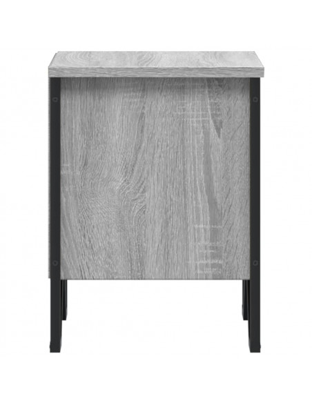 Comodino Grigio Sonoma 40x30x40 cm in Truciolato