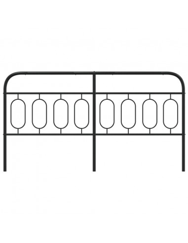 Testiera in Metallo Nero 183 cm