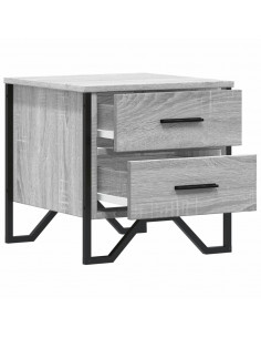 Comodino Grigio Sonoma 40x41x40 cm in Truciolato